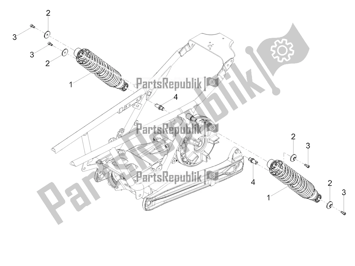 Tutte le parti per il Ammortizzatore del Moto-Guzzi V7 Stone 850 USA 2021