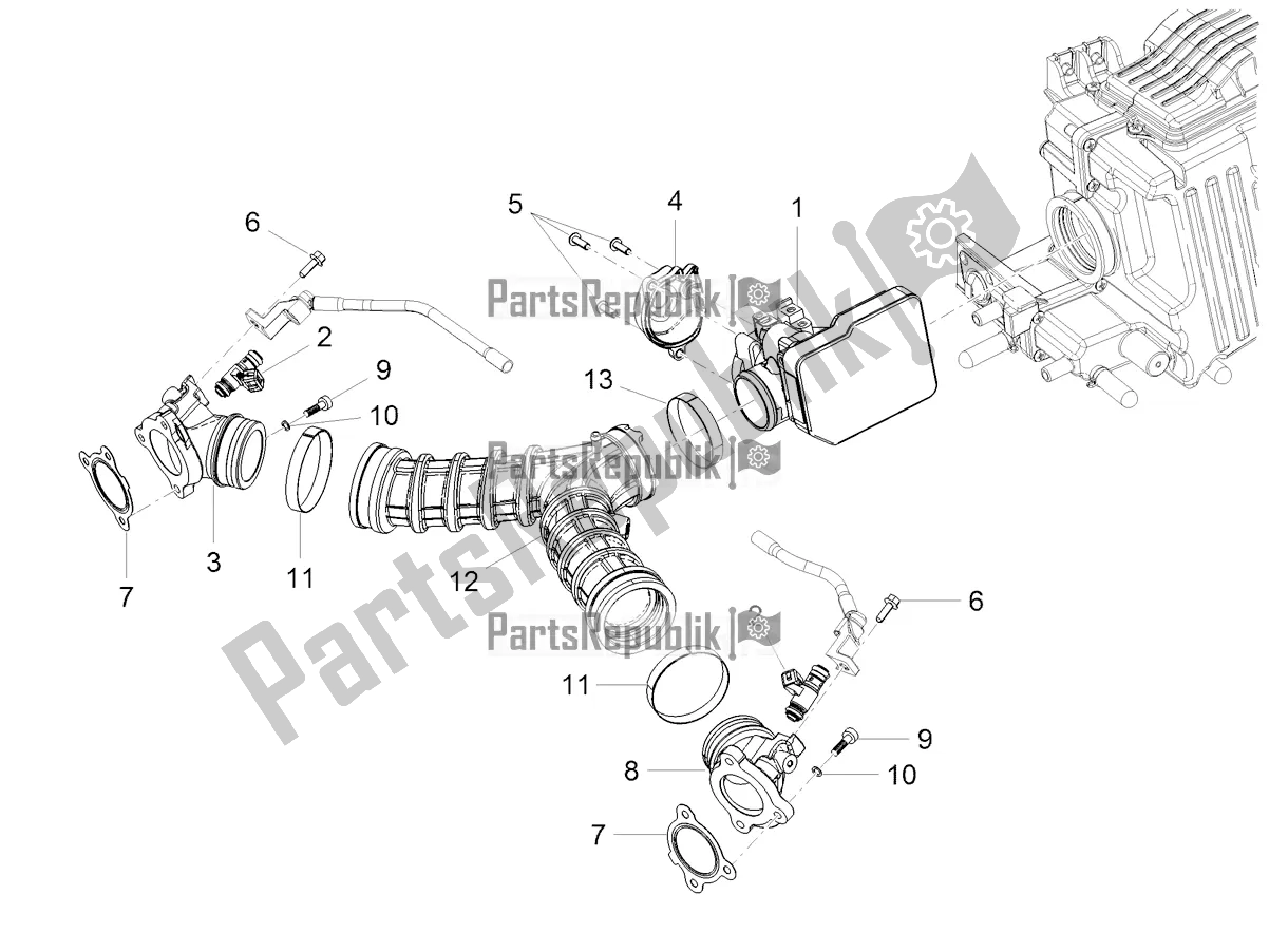 Todas as partes de Corpo Do Acelerador do Moto-Guzzi V7 Stone 850 USA 2021