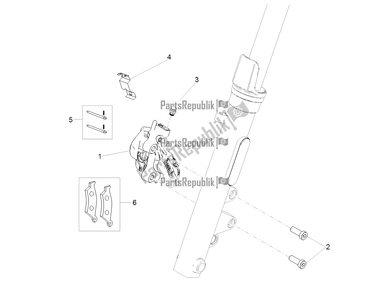 Todas las partes para Pinza De Freno Delantero de Moto-Guzzi V7 Stone 850 USA 2022