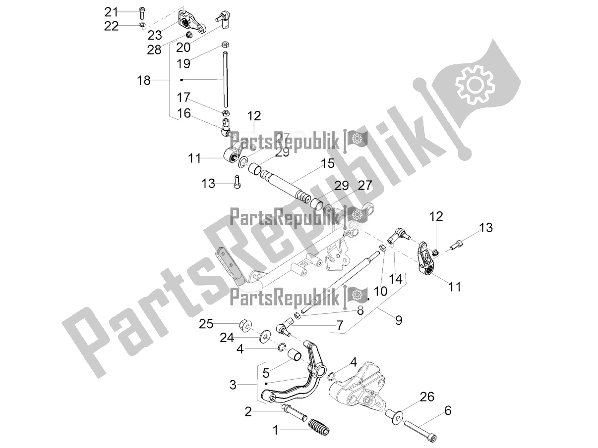 Todas las partes para Palanca De Cambios de Moto-Guzzi V7 Stone 850 USA 2022