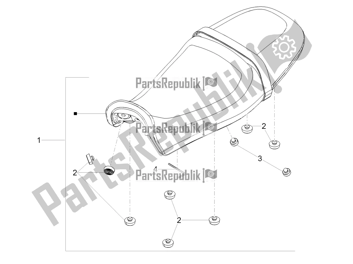 All parts for the Saddle of the Moto-Guzzi V7 Stone 850 USA 2022