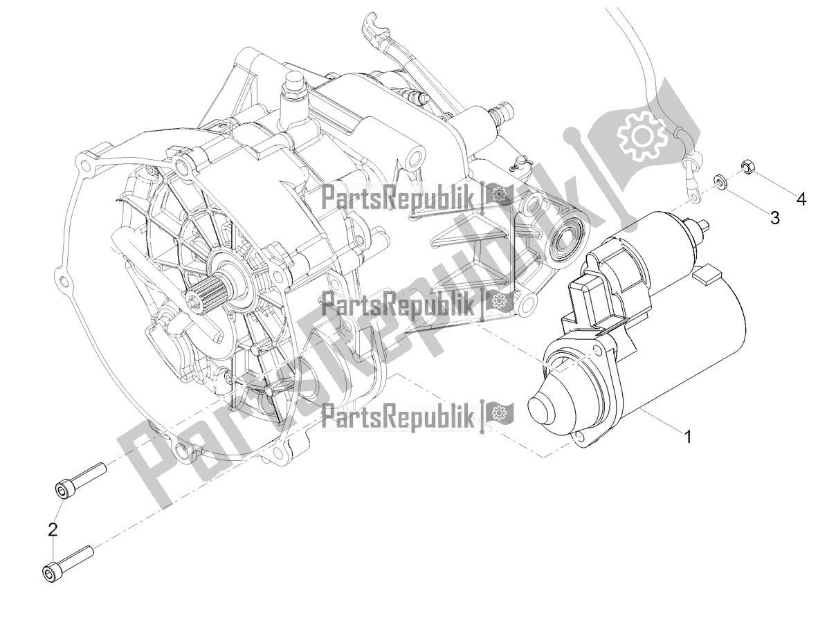 All parts for the Starter / Electric Starter of the Moto-Guzzi V7 Stone 850 USA 2022