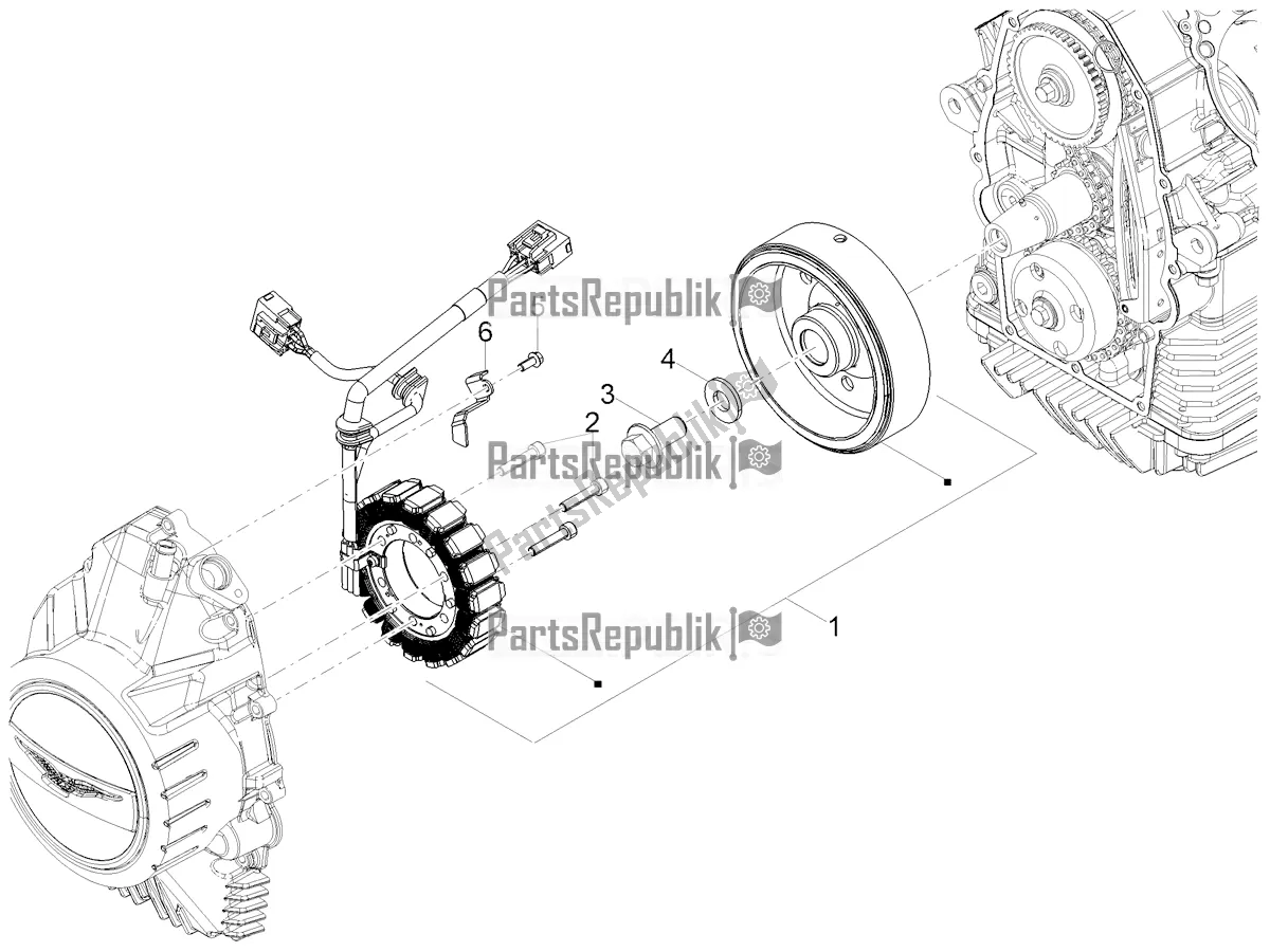 Alle onderdelen voor de Cdi Magneto Montage / Ontstekingsunit van de Moto-Guzzi V 85 TT 850 2020