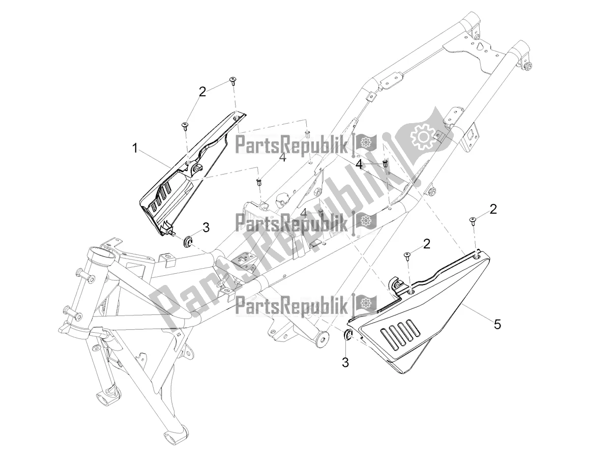 Toutes les pièces pour le Corps Central du Moto-Guzzi V 85 TT 850 2020