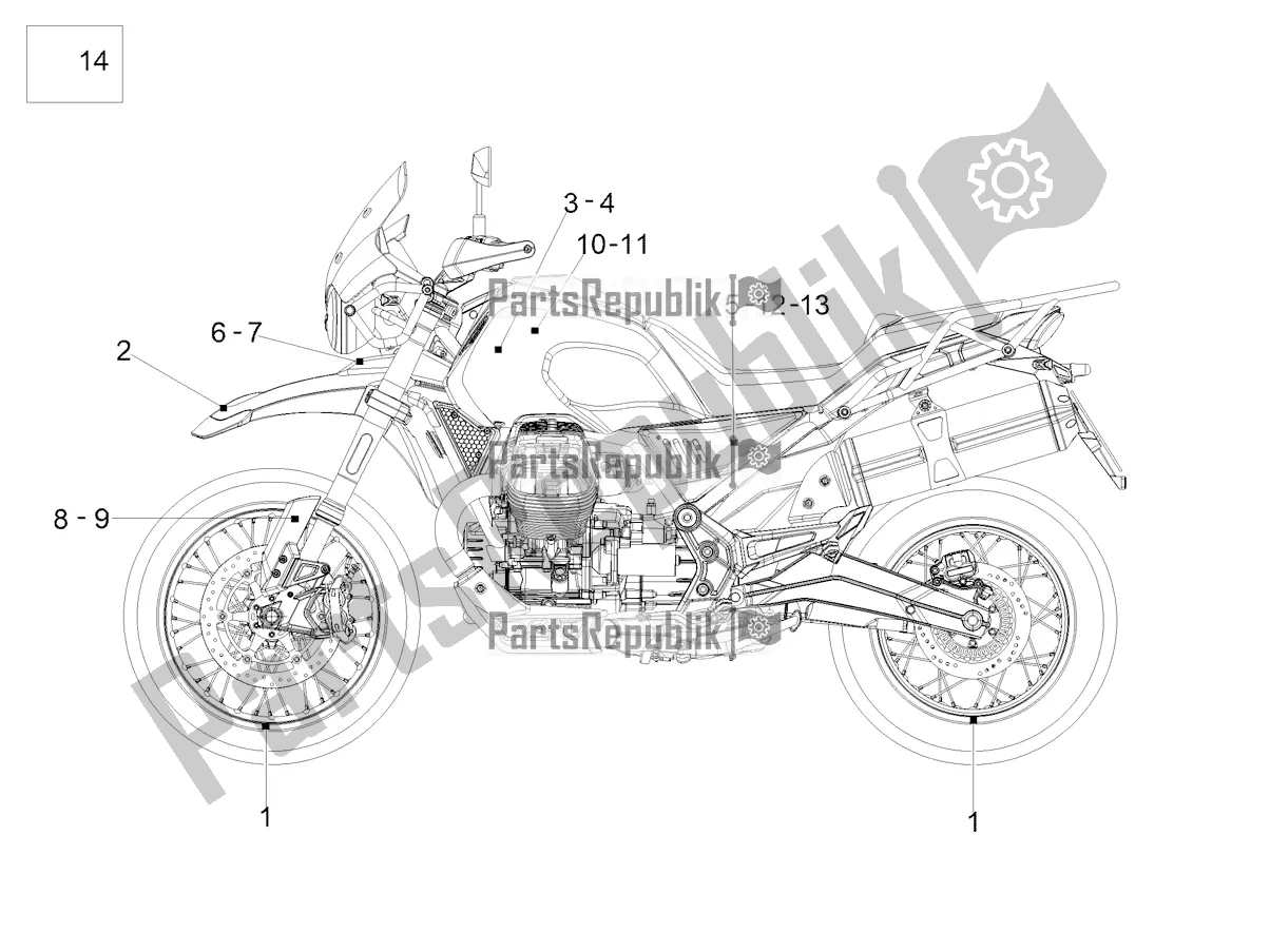 Toutes les pièces pour le Décalque du Moto-Guzzi V 85 TT 850 2020