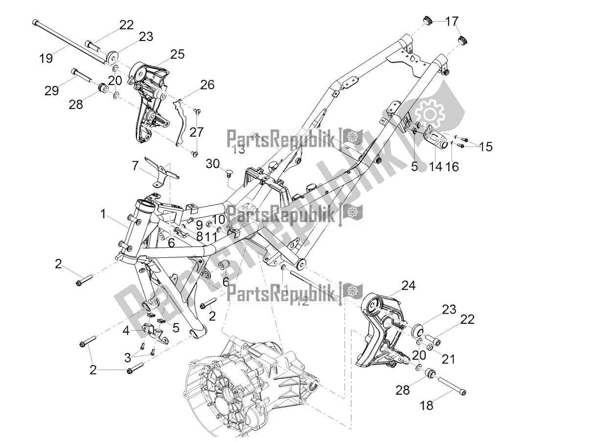 Todas las partes para Marco de Moto-Guzzi V 85 TT 850 2020