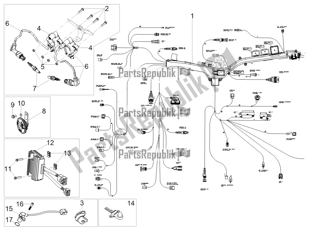 Toutes les pièces pour le Système électrique Avant du Moto-Guzzi V 85 TT 850 2020
