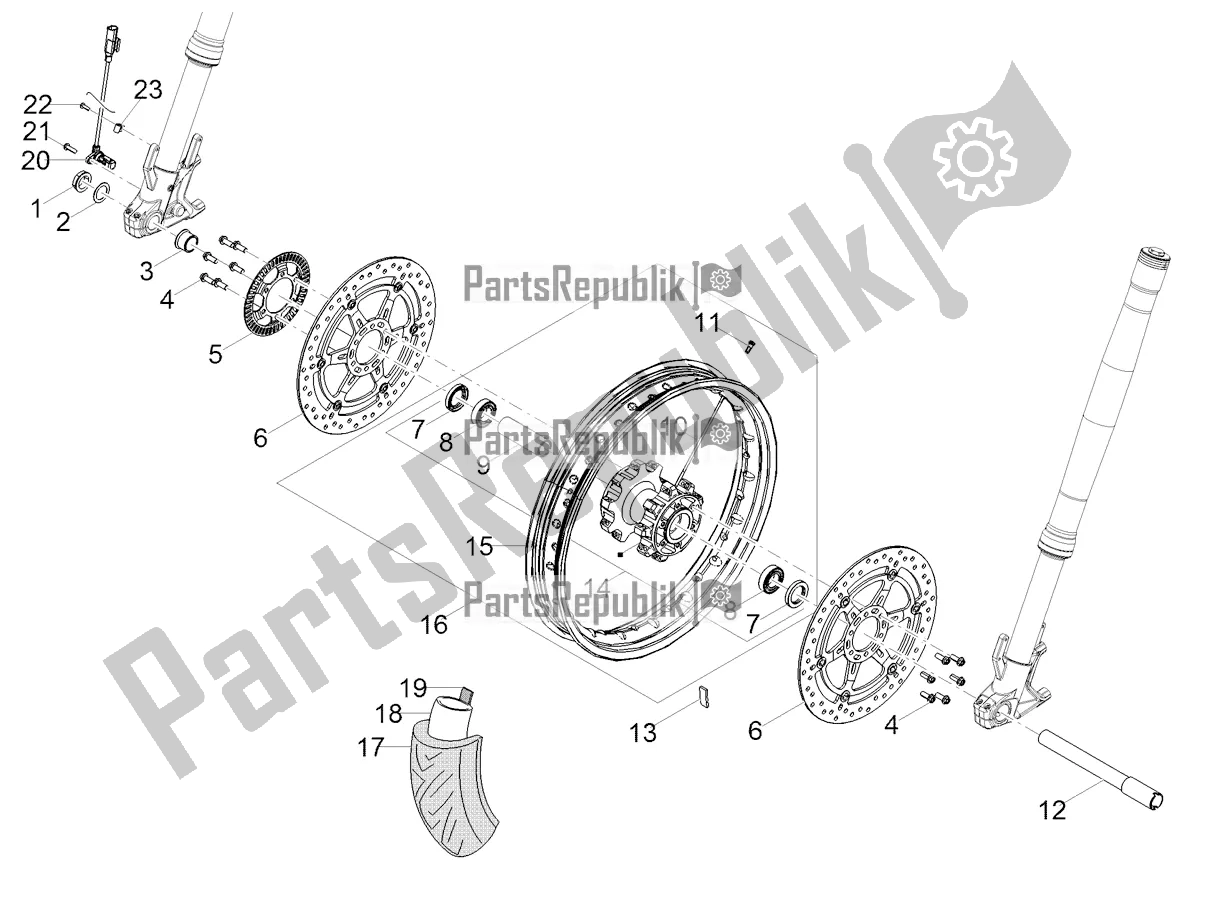 Toutes les pièces pour le Roue Avant du Moto-Guzzi V 85 TT 850 2020
