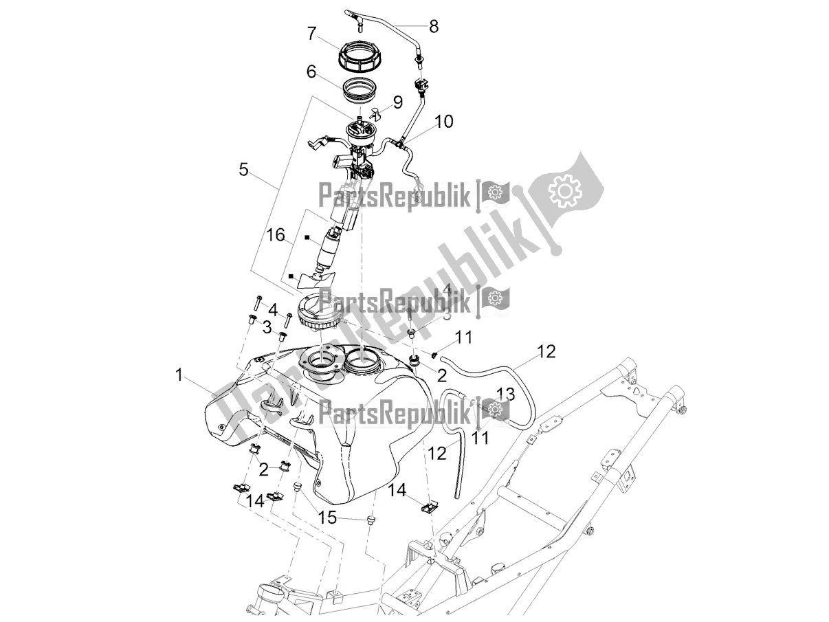 Tutte le parti per il Serbatoio Di Carburante del Moto-Guzzi V 85 TT 850 2020