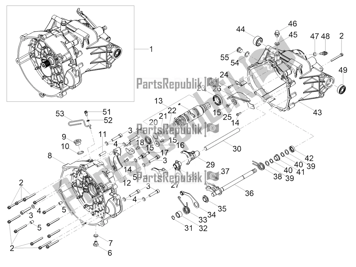 Toutes les pièces pour le Boîte De Vitesses / Sélecteur / Came De Changement De Vitesse du Moto-Guzzi V 85 TT 850 2020