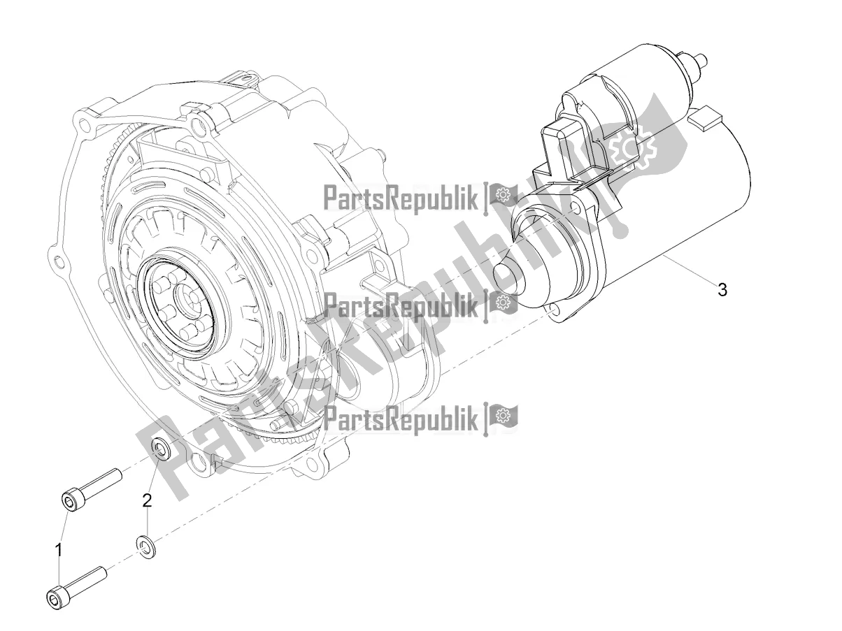 Alle onderdelen voor de Starter / Elektrische Starter van de Moto-Guzzi V 85 TT 850 2020