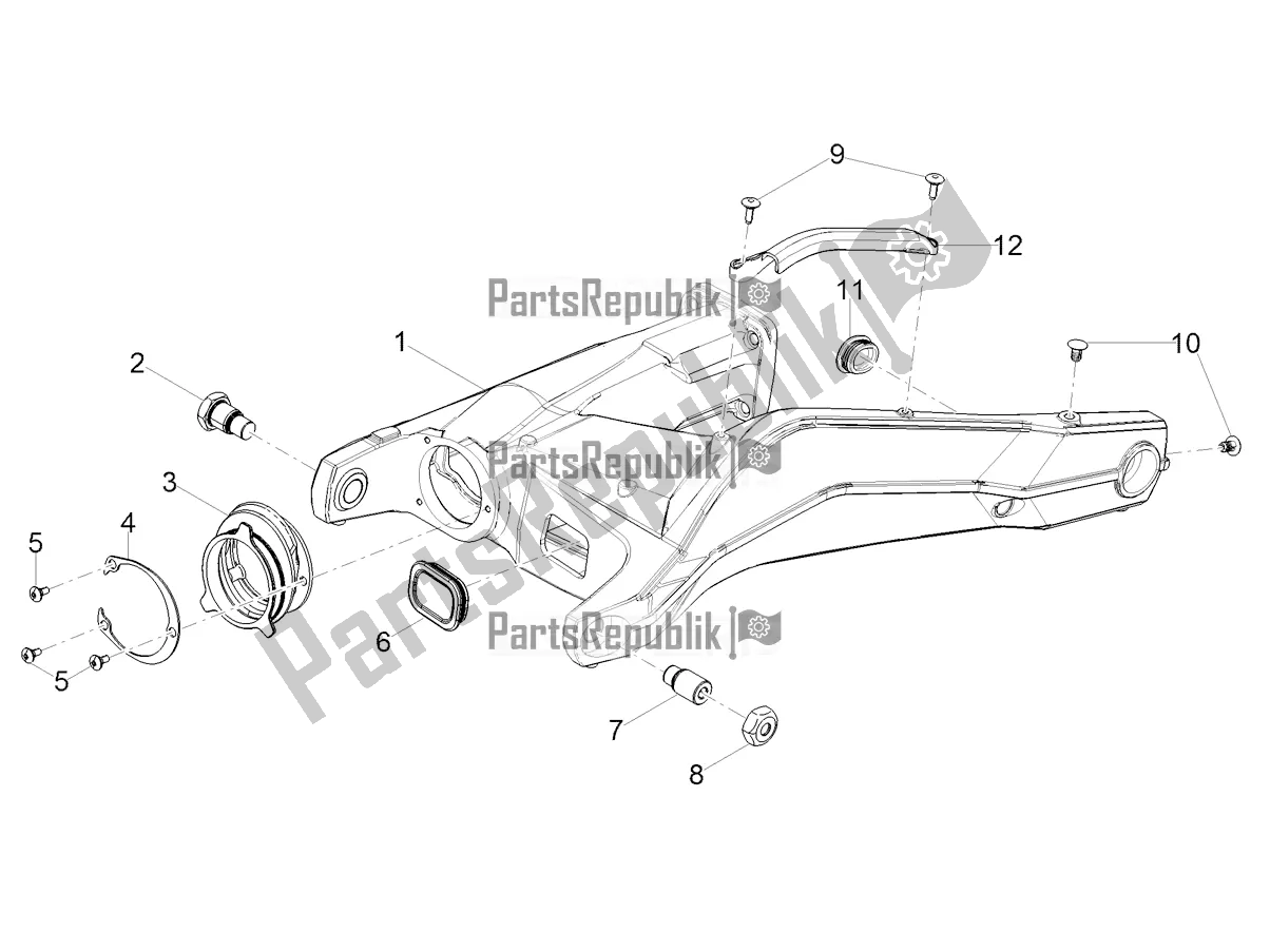 Toutes les pièces pour le Bras Oscillant du Moto-Guzzi V 85 TT 850 2020