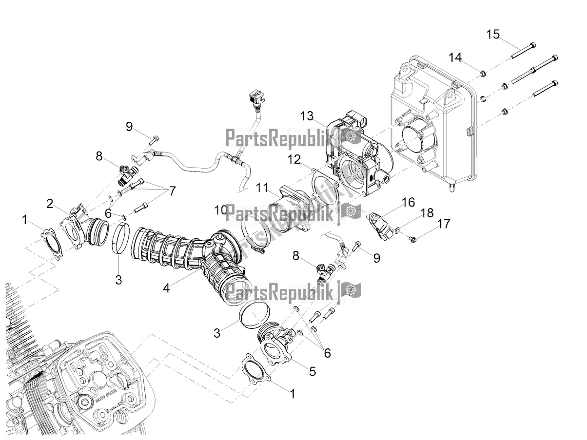 Toutes les pièces pour le Corps De Papillon du Moto-Guzzi V 85 TT 850 2020