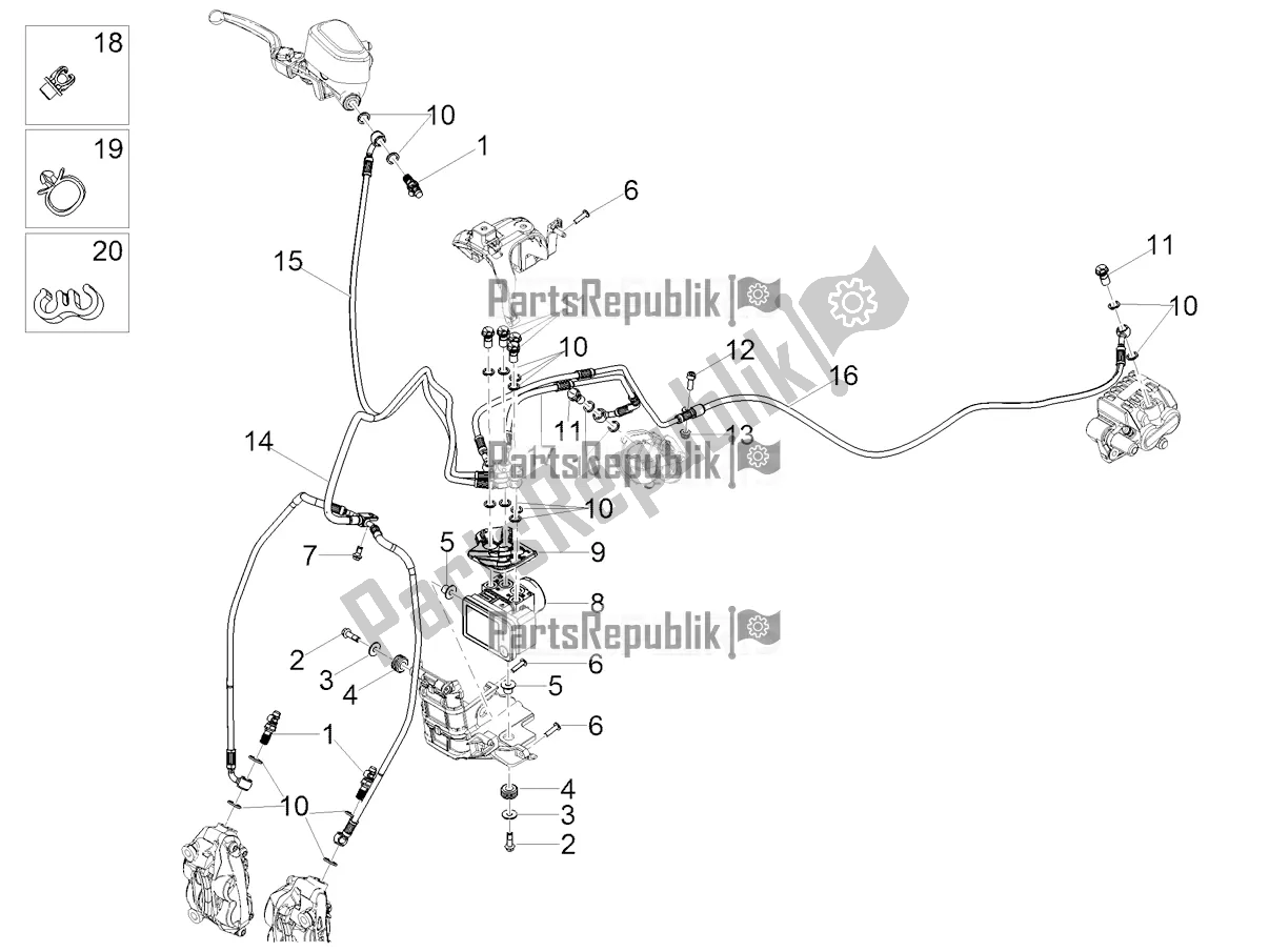 Tutte le parti per il Sistema Frenante Abs del Moto-Guzzi V 85 TT 850 2021
