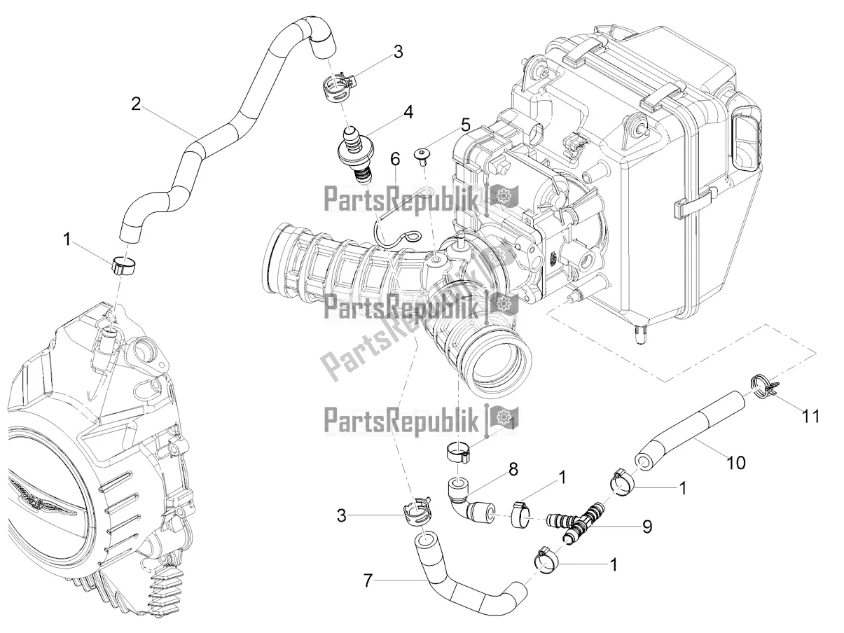 Toutes les pièces pour le Système De Soufflage du Moto-Guzzi V 85 TT 850 2021