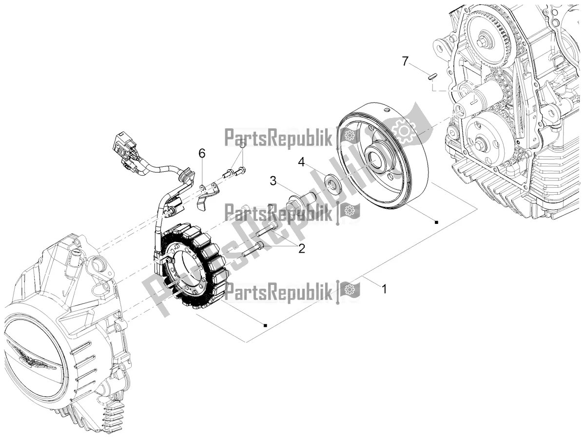 Toutes les pièces pour le Unité Magnéto Assy / Allumage Cdi du Moto-Guzzi V 85 TT 850 2021