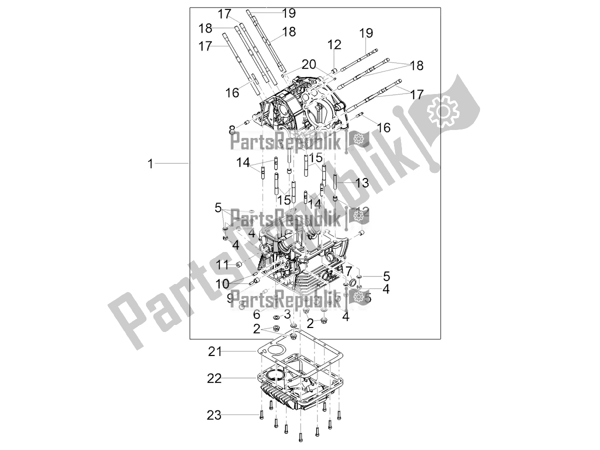 Tutte le parti per il Carter I del Moto-Guzzi V 85 TT 850 2021