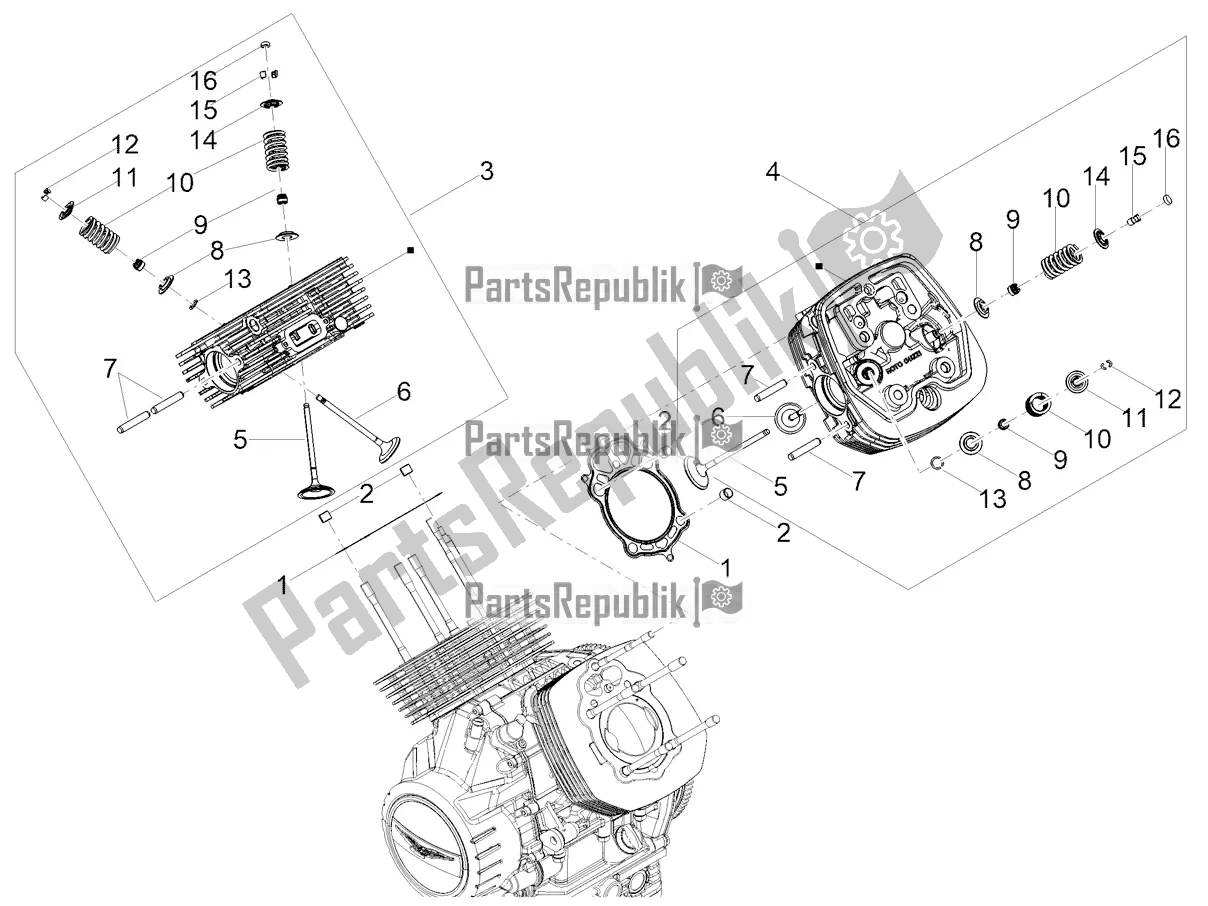 Toutes les pièces pour le Culasse - Soupapes du Moto-Guzzi V 85 TT 850 2021