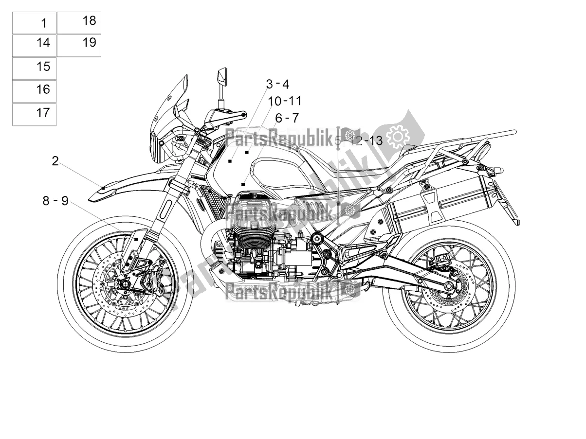 Toutes les pièces pour le Décalque du Moto-Guzzi V 85 TT 850 2021