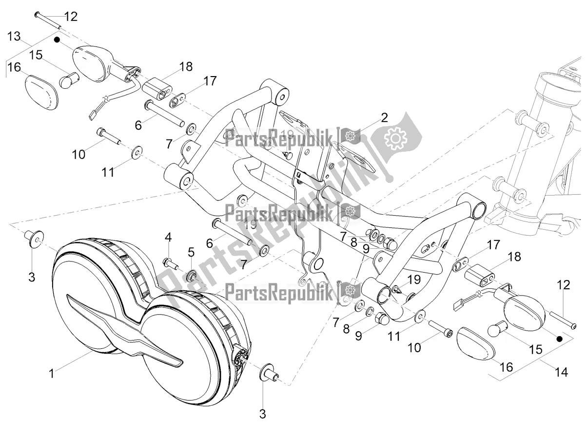 Todas las partes para Luces Delanteras de Moto-Guzzi V 85 TT 850 2021