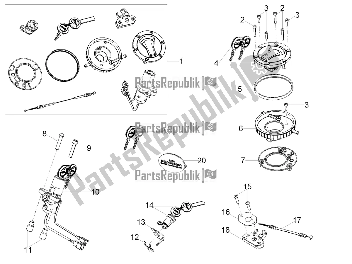 Toutes les pièces pour le Serrures du Moto-Guzzi V 85 TT 850 2021