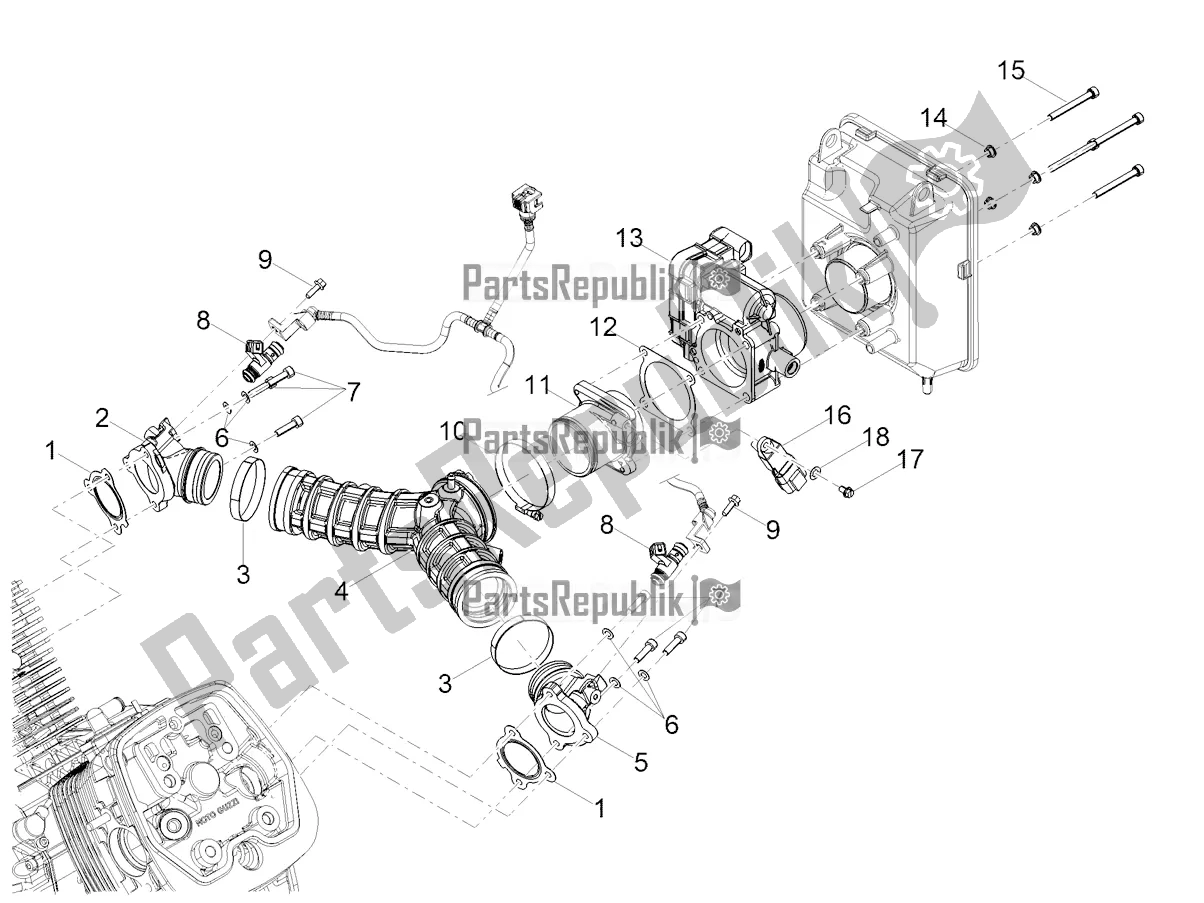 Toutes les pièces pour le Corps De Papillon du Moto-Guzzi V 85 TT 850 2021