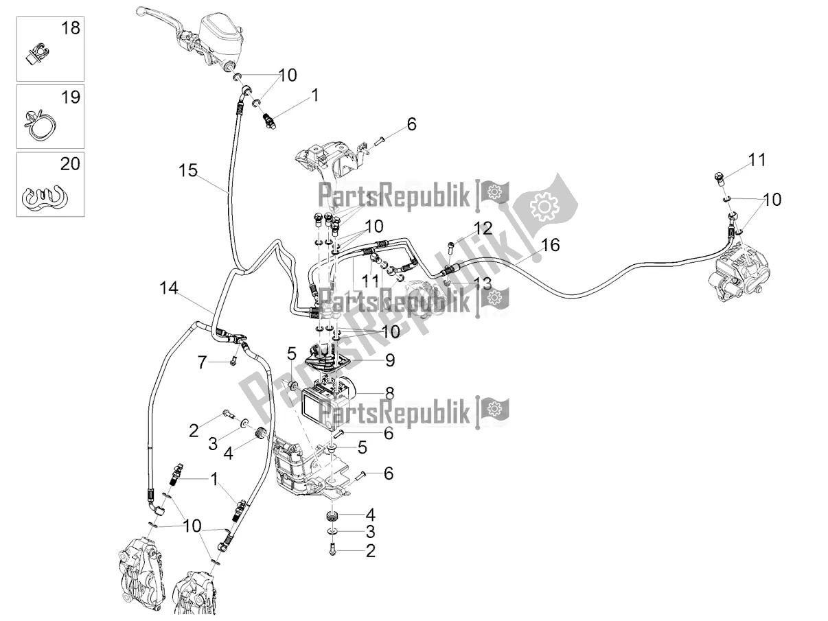 All parts for the Abs Brake System of the Moto-Guzzi V 85 TT 850 2022