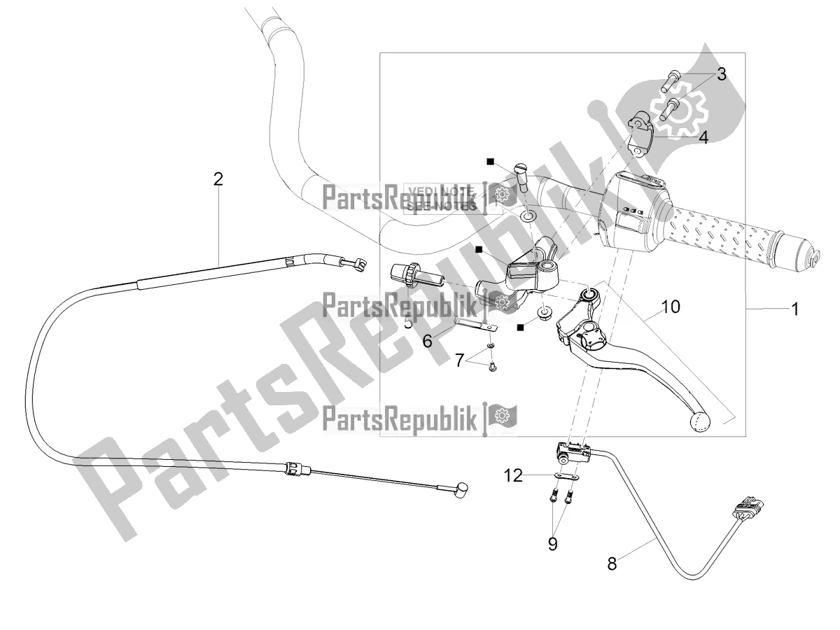 Alle onderdelen voor de Koppeling Controle van de Moto-Guzzi V 85 TT 850 2022