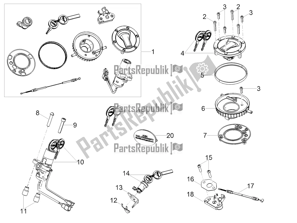 All parts for the Locks of the Moto-Guzzi V 85 TT 850 2022