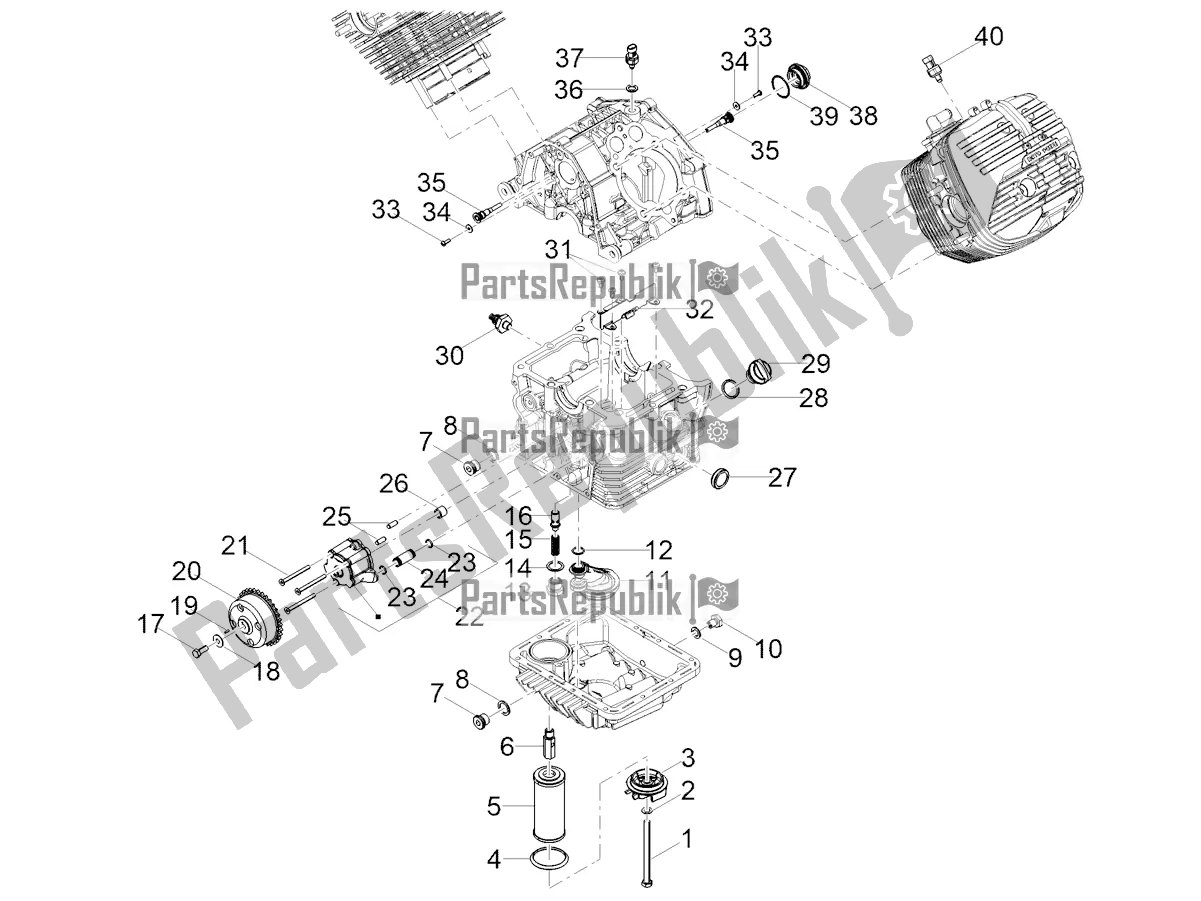 All parts for the Lubrication of the Moto-Guzzi V 85 TT 850 2022
