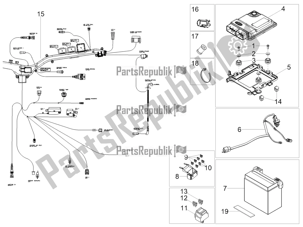 All parts for the Rear Electrical System of the Moto-Guzzi V 85 TT 850 2022