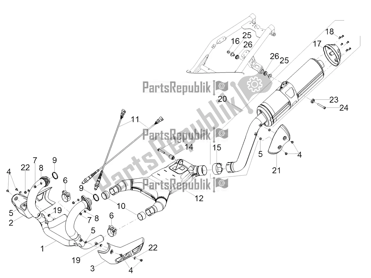 Todas las partes para Tubo De Escape de Moto-Guzzi V 85 TT Apac 850 2019