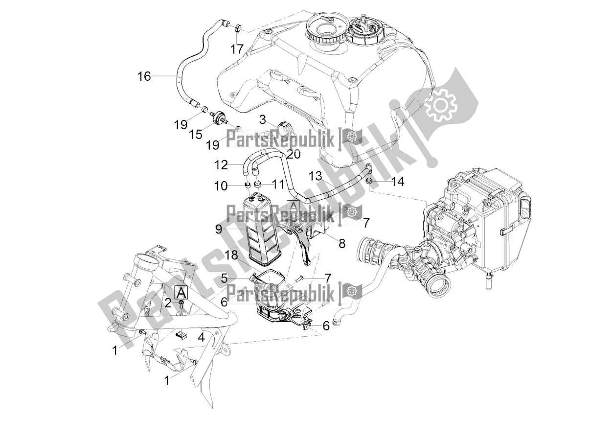 Toutes les pièces pour le Système De Récupération De Vapeur De Carburant du Moto-Guzzi V 85 TT Apac 850 2019