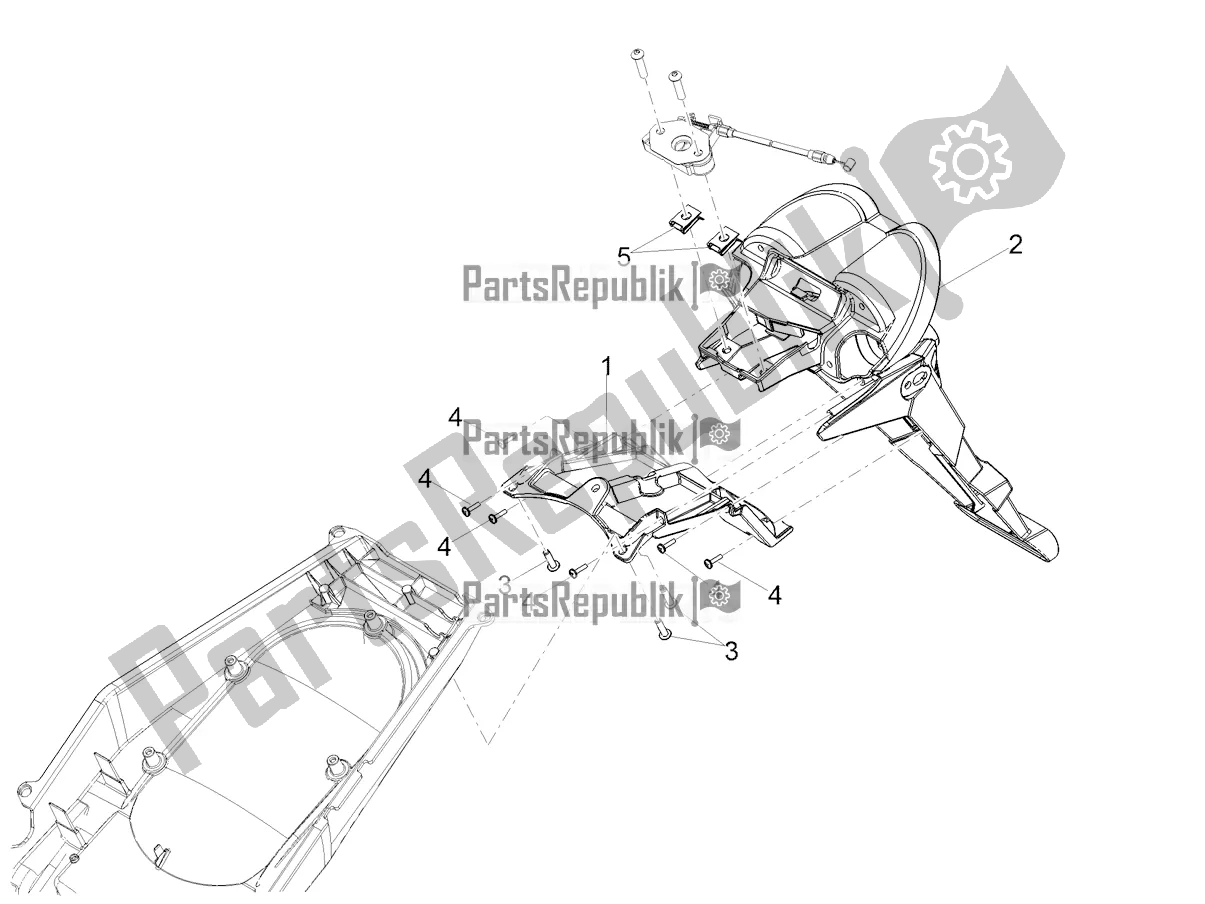 Tutte le parti per il Parafango Posteriore del Moto-Guzzi V 85 TT Apac 850 2019