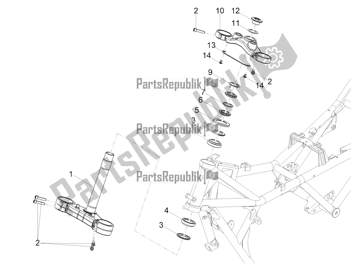 Todas las partes para Direccion de Moto-Guzzi V 85 TT Apac 850 2019