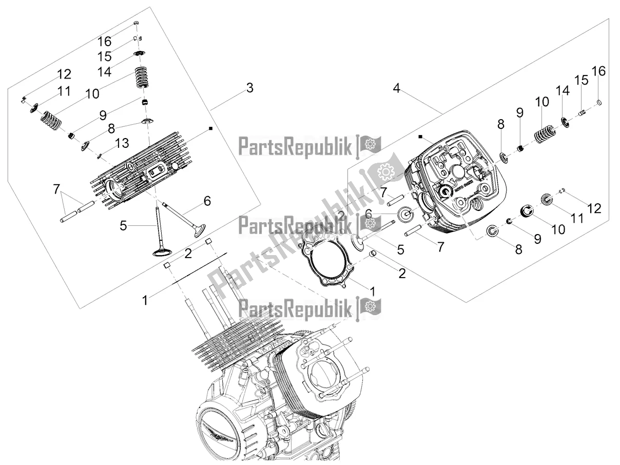 Toutes les pièces pour le Culasse - Soupapes du Moto-Guzzi V 85 TT Apac 850 2020