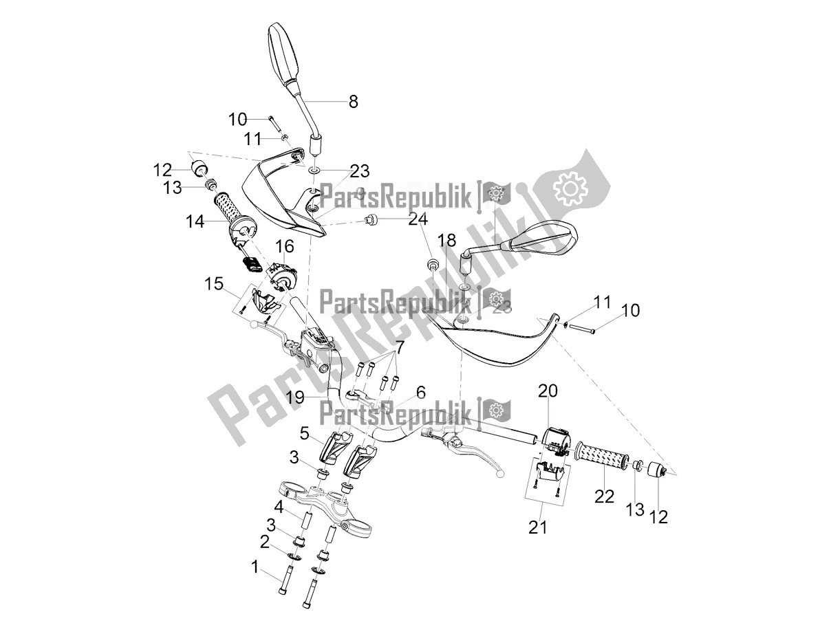 Toutes les pièces pour le Guidon - Commandes du Moto-Guzzi V 85 TT Apac 850 2020