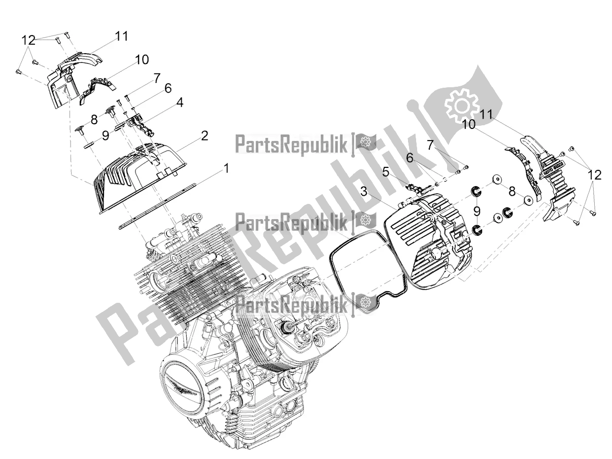 Tutte le parti per il Copricapo del Moto-Guzzi V 85 TT Apac 850 2020