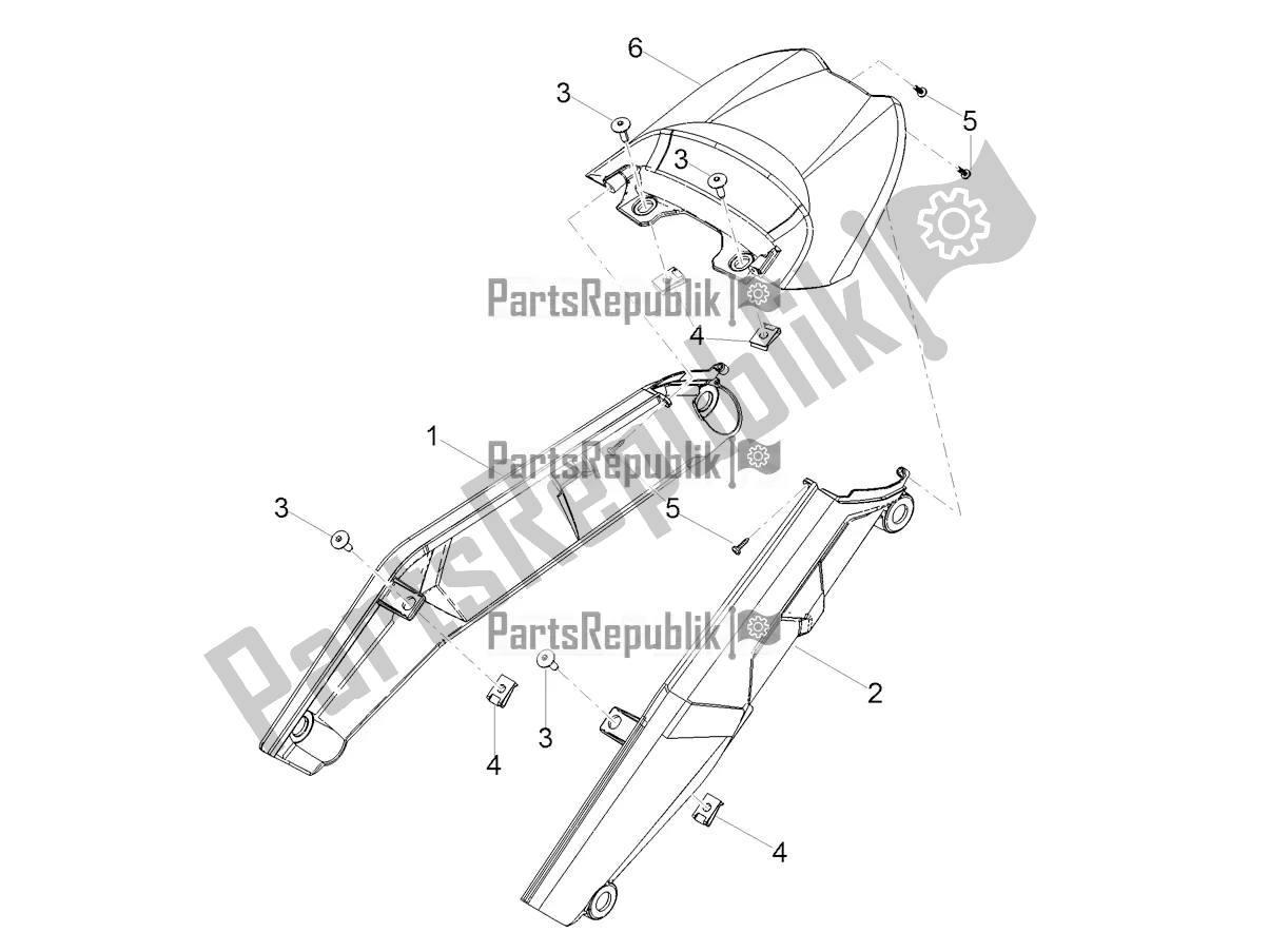 All parts for the Rear Body of the Moto-Guzzi V 85 TT Apac 850 2020