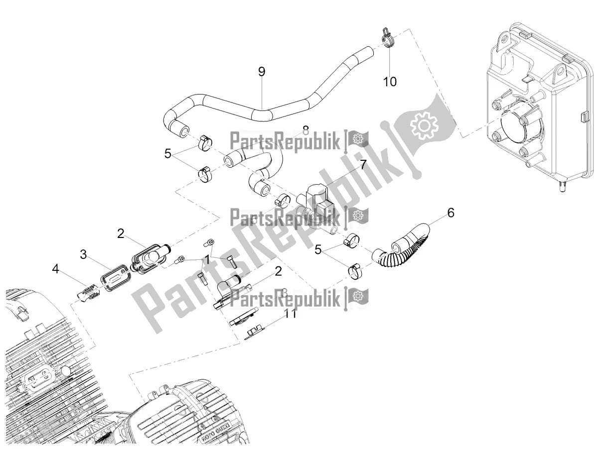 All parts for the Secondary Air of the Moto-Guzzi V 85 TT Apac 850 2020