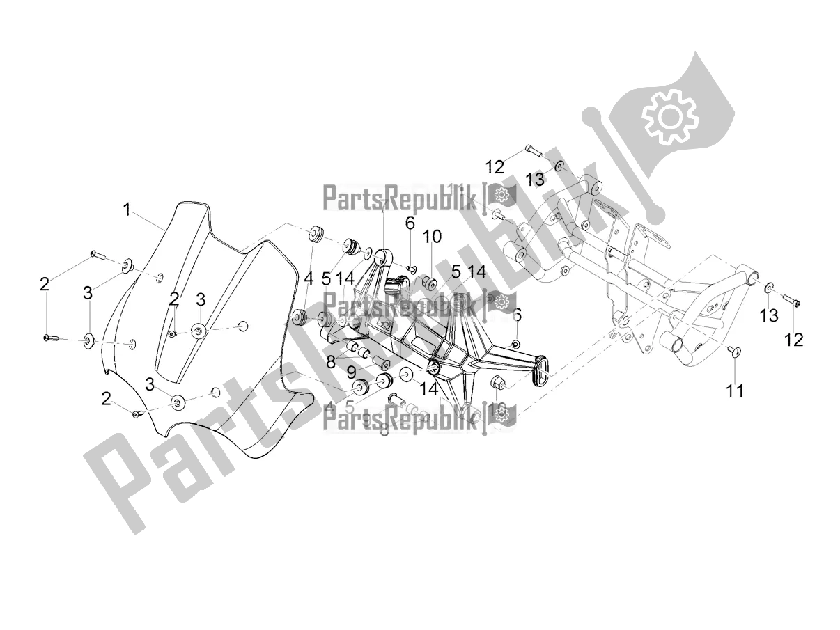 Tutte le parti per il Parabrezza del Moto-Guzzi V 85 TT Apac 850 2020