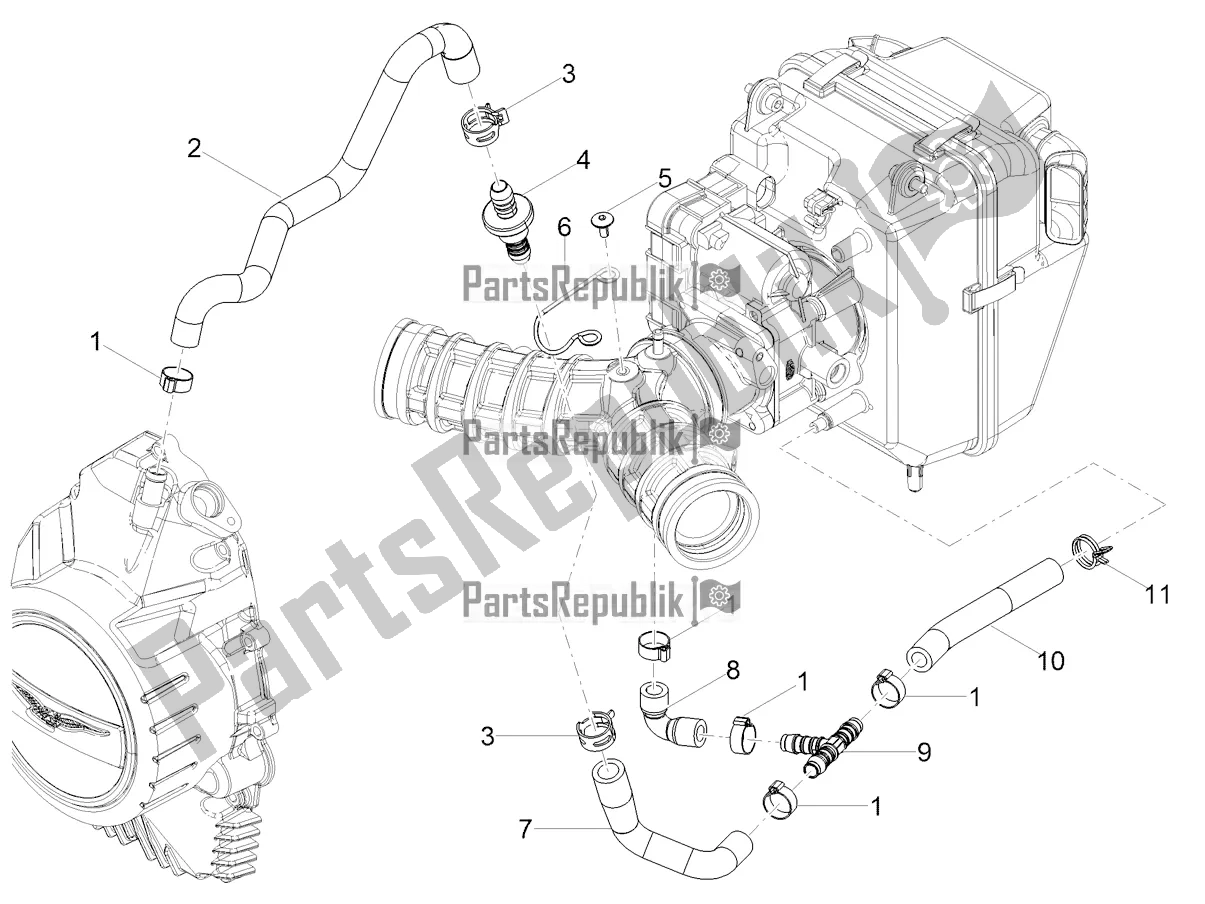 Toutes les pièces pour le Système De Soufflage du Moto-Guzzi V 85 TT Apac 850 2021