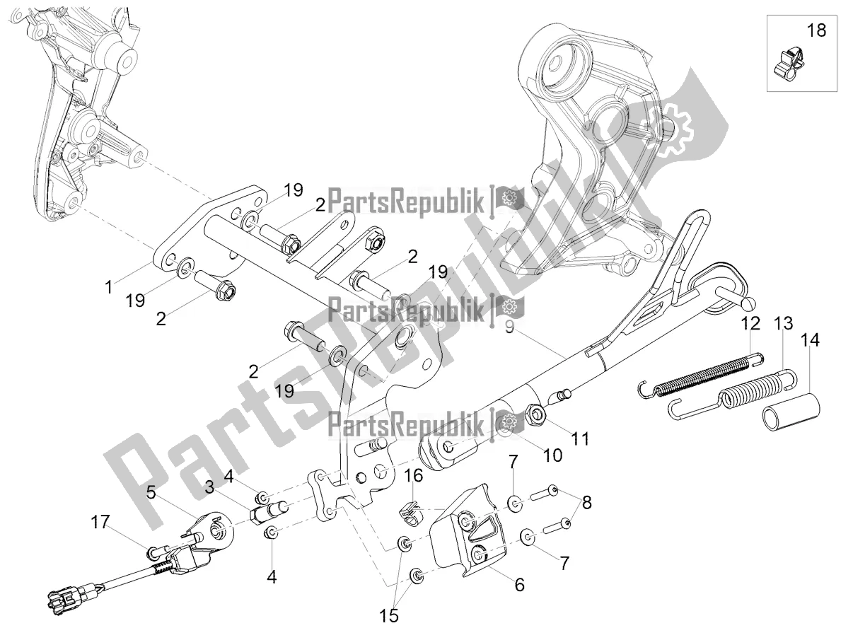 Wszystkie części do Podstawka Centralna Moto-Guzzi V 85 TT Apac 850 2021
