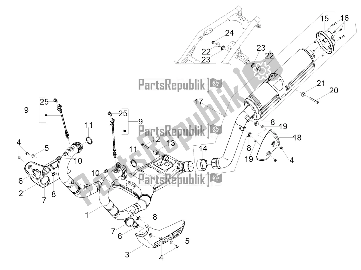 Todas las partes para Tubo De Escape de Moto-Guzzi V 85 TT Apac 850 2021