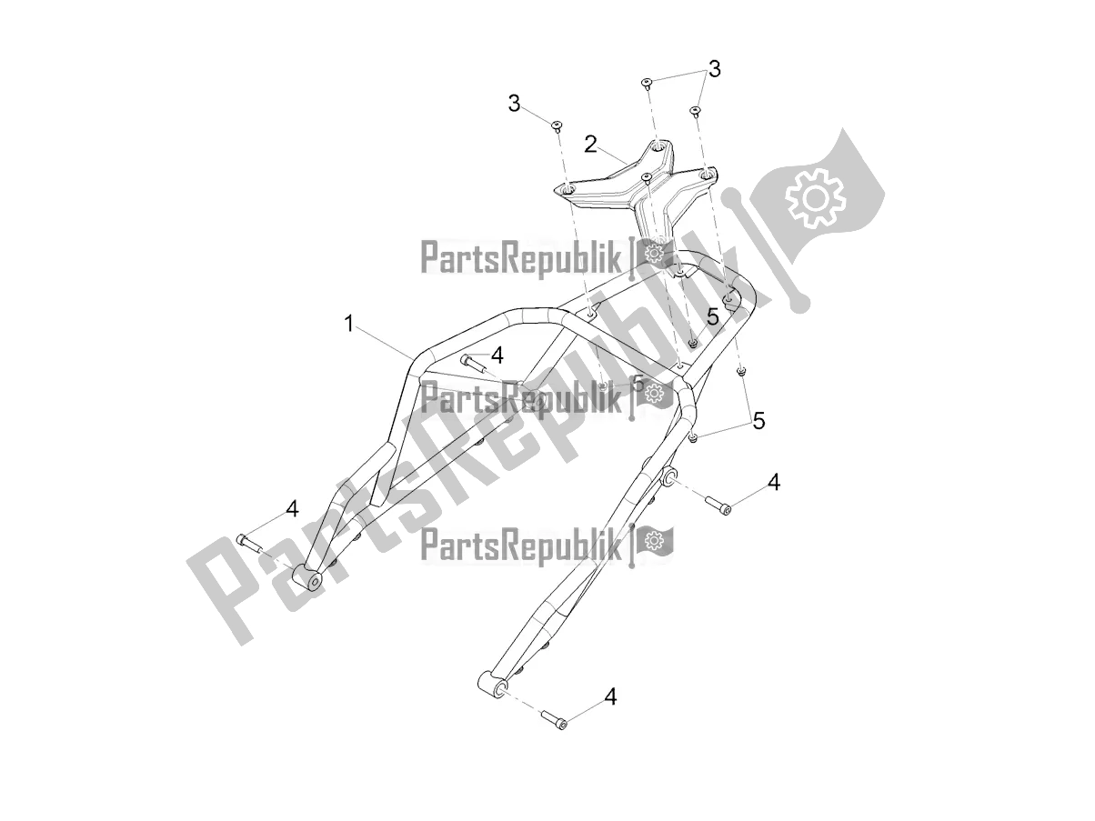 All parts for the Luggage Rack of the Moto-Guzzi V 85 TT Apac 850 2021