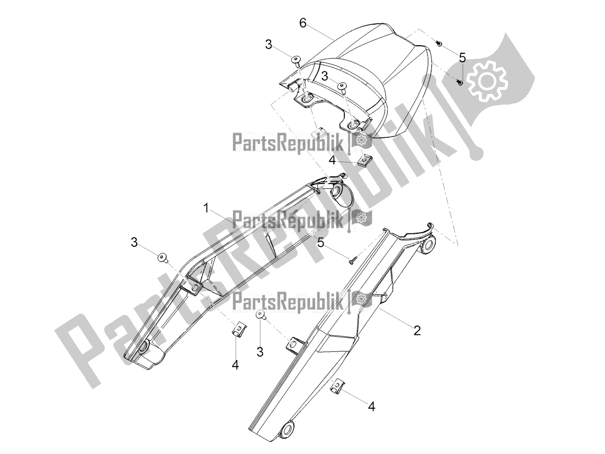 Toutes les pièces pour le Corps Arrière du Moto-Guzzi V 85 TT Apac 850 2021