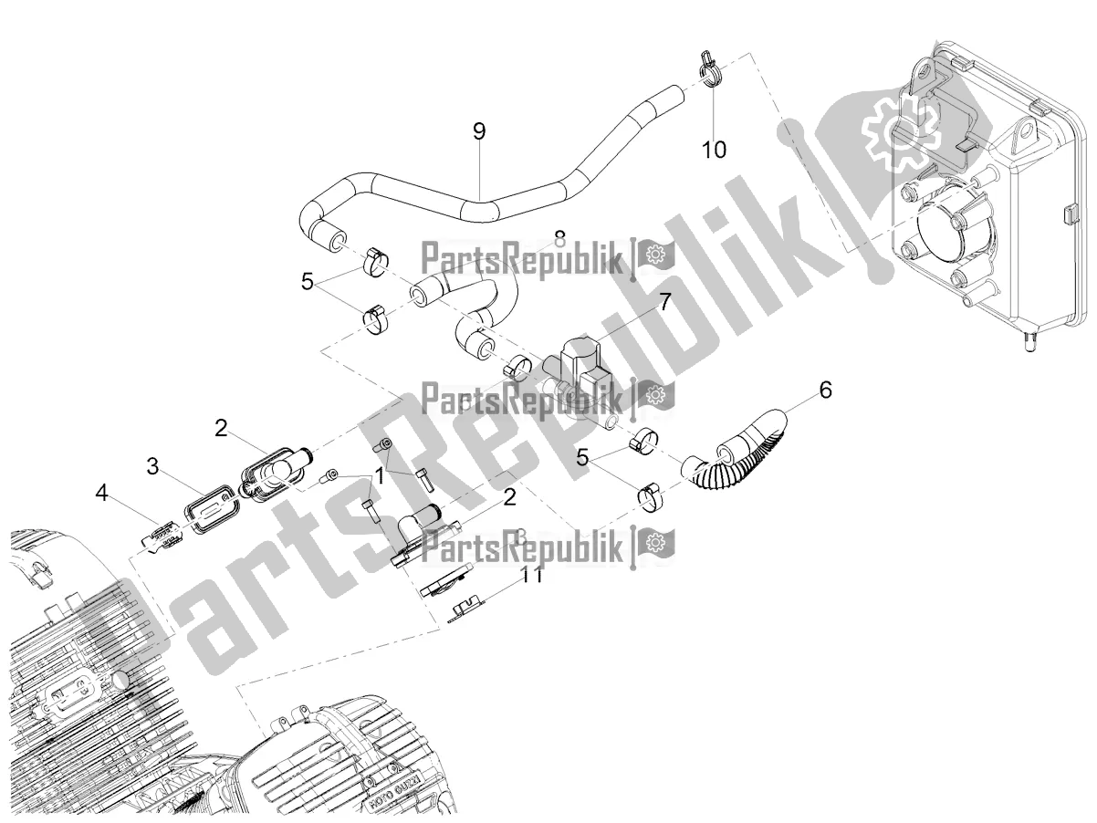 Toutes les pièces pour le Air Secondaire du Moto-Guzzi V 85 TT Apac 850 2021