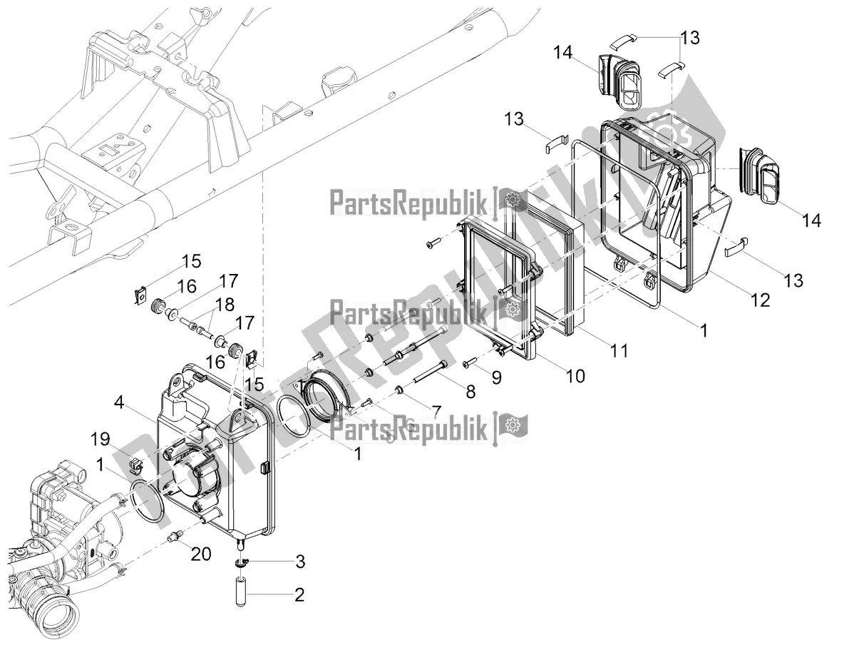 Wszystkie części do Skrzynka Powietrza Moto-Guzzi V 85 TT Apac 850 2022