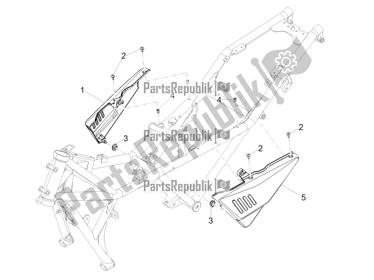 All parts for the Central Body of the Moto-Guzzi V 85 TT Apac 850 2022