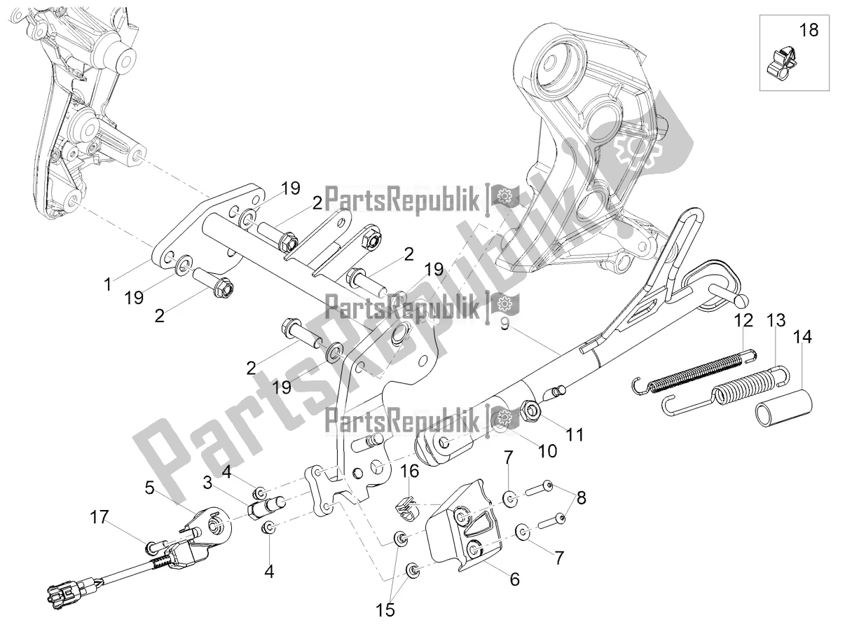 Wszystkie części do Podstawka Centralna Moto-Guzzi V 85 TT Apac 850 2022